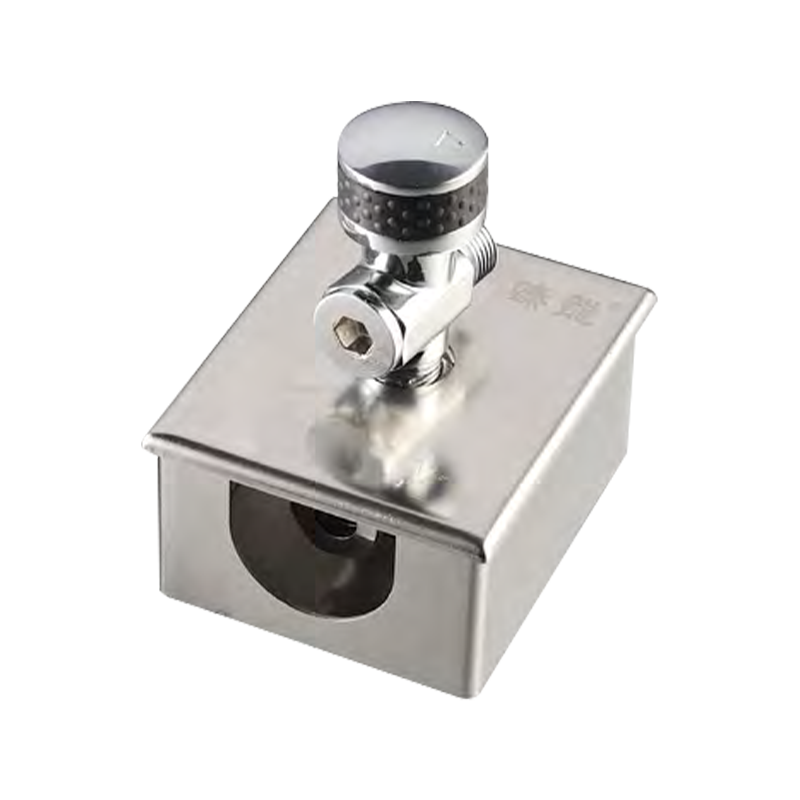 Rostfritt stål utanför väggomkopplaren för hemgasslang